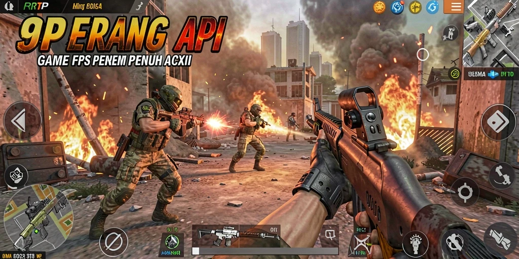 Screenshot 99RTP menampilkan adrenalin tinggi dalam pertempuran FPS.