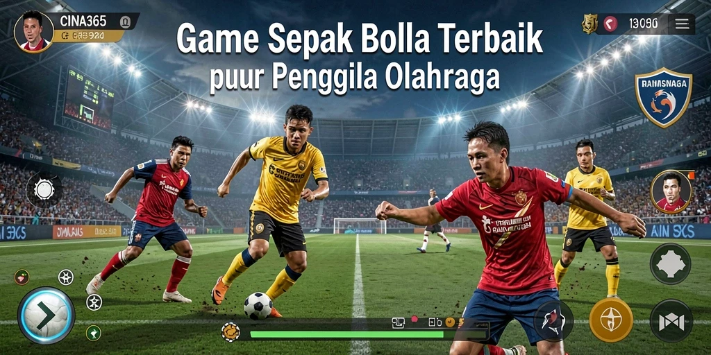Screenshot CINA365 menampilkan aksi mendebarkan dari pertandingan sepak bola.