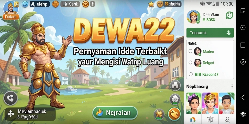 Screenshot DEWA22 menampilkan gameplay Idle yang seru dan interaktif.