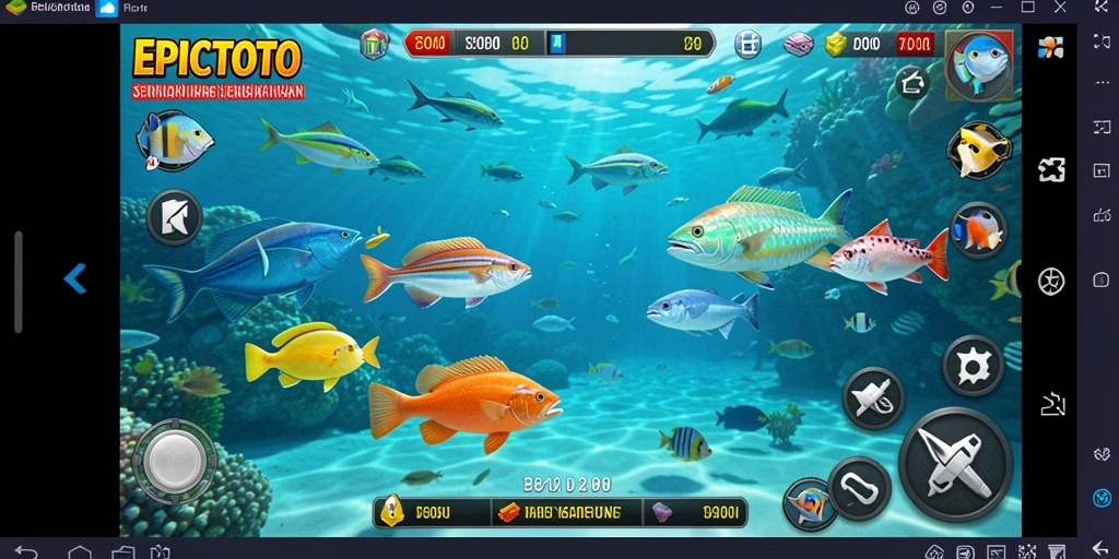 Gameplay EPICTOTO yang seru dengan berbagai ikan menantang.