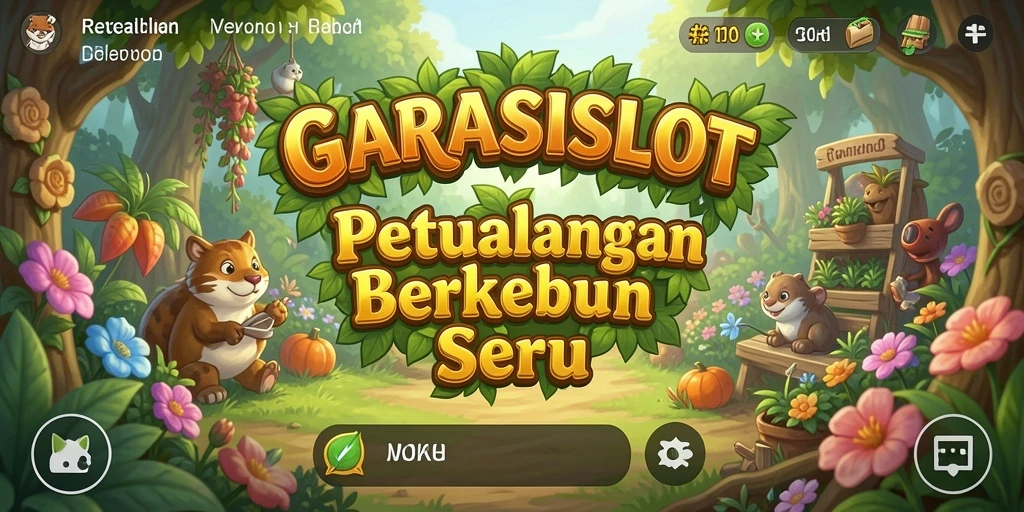Tampilan gameplay yang menarik di GARASISLOT dengan kebun hijau subur.