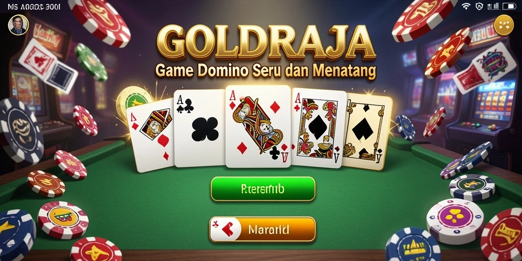 Tangkapan layar gameplay GOLDRAJA menunjukkan keseruan bermain Domino.