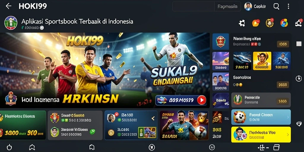 Tampilan utama HOKI99 menampilkan berbagai pilihan taruhan olahraga yang menarik.
