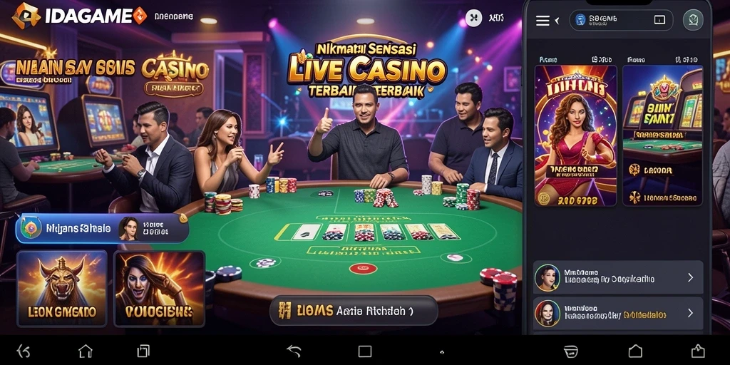 Gameplay Live Casino yang seru dan interaktif di IDAGAME.