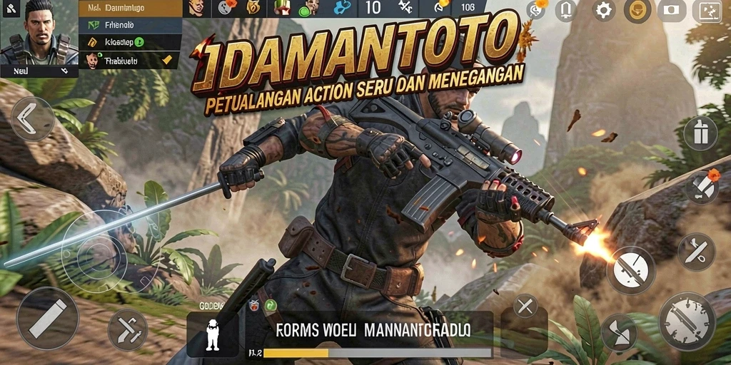 Screenshot gameplay IDAMANTOTO menunjukkan serunya aksi pertempuran yang intens.