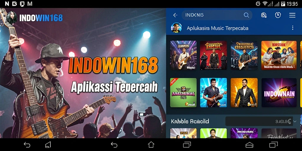 Screenshot gameplay INDOWIN168 dengan tampilan antarmuka musik.