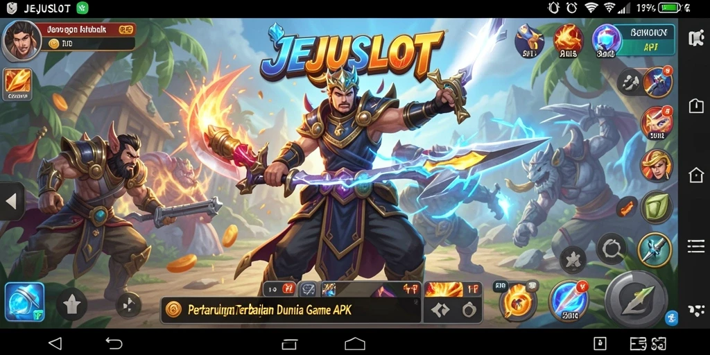 Gameplay seru dengan berbagai karakter dan arena dalam JEJUSLOT.