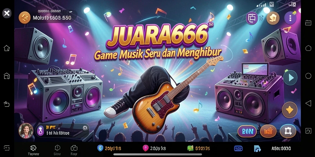 Tampilan screenshot JUARA666 menampilkan gameplay musik yang menarik.
