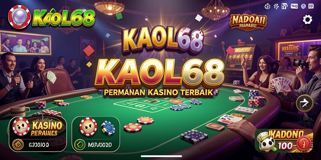 Tampilan menarik dari gameplay Kasino KAOL68 dengan dealer live.