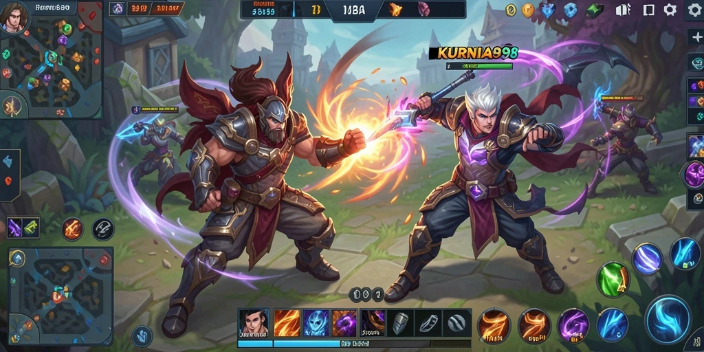 Tampilan gameplay seru dalam arena pertempuran KURNIA898.