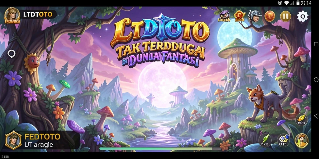 Screenshot utama gameplay LTDTOTO menampilkan aksi petualangan mendebarkan.