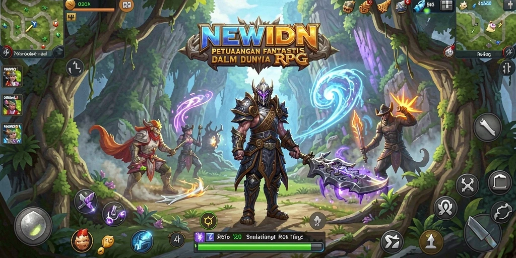 Gameplay seru dari NEWIDN dalam dunia fantasi RPG.
