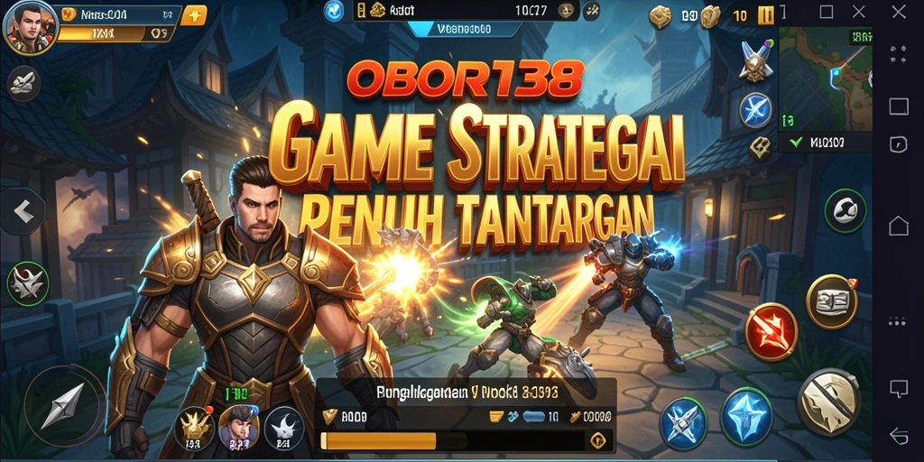 Screenshot menunjukkan pertarungan strategi yang mendebarkan di OBOR138.