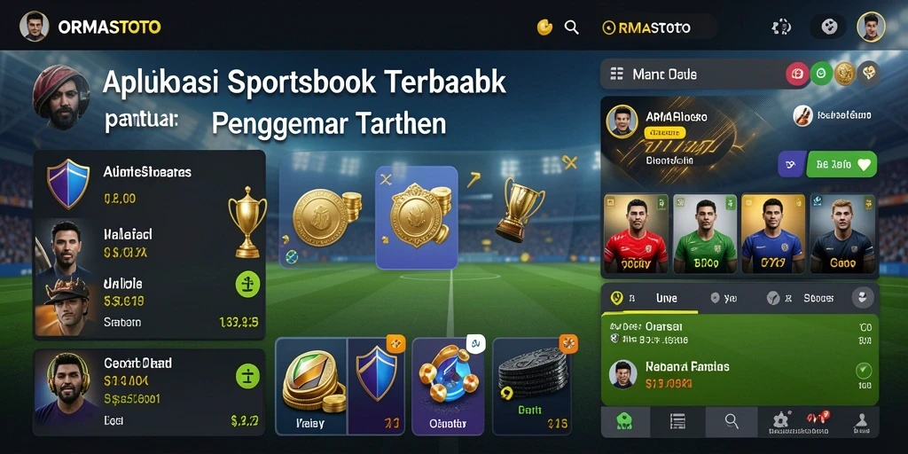 Tampilan antarmuka aplikasi ORMASTOTO saat melakukan taruhan Sportsbook.