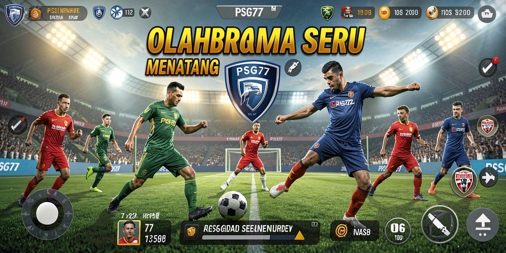 Tampilan gameplay menarik dari PSG77 yang menampilkan berbagai cabang olahraga.