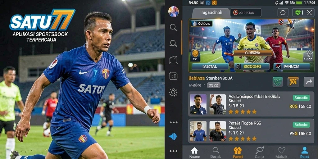 Tampilan gameplay Sportsbook di aplikasi SATU77.