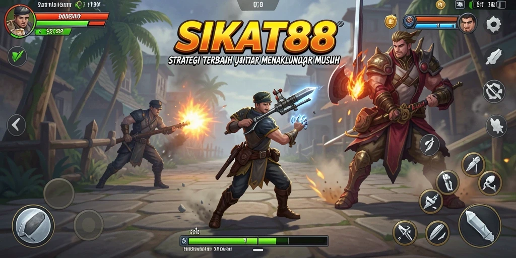 Tampilan gameplay SIKAT88 menunjukkan pertempuran strategis yang menegangkan.