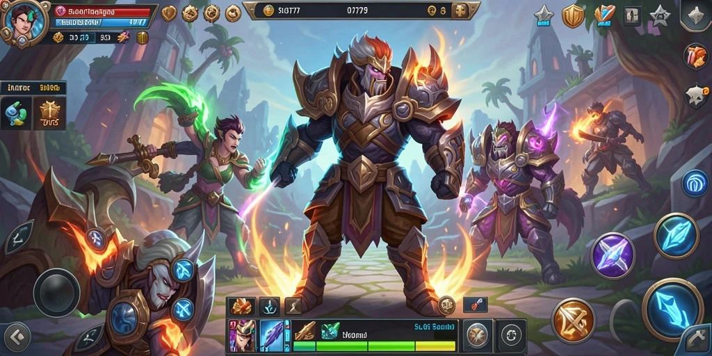 Screenshot gameplay SLOT777 yang menampilkan aksi seru di dunia MMORPG.