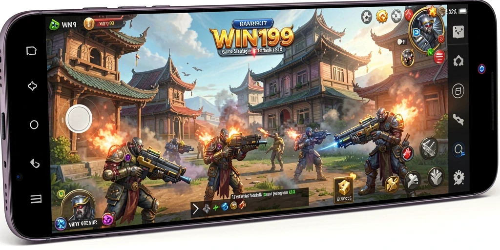 Screenshot gameplay WIN199 yang menunjukkan strategi dan pertempuran taktis.