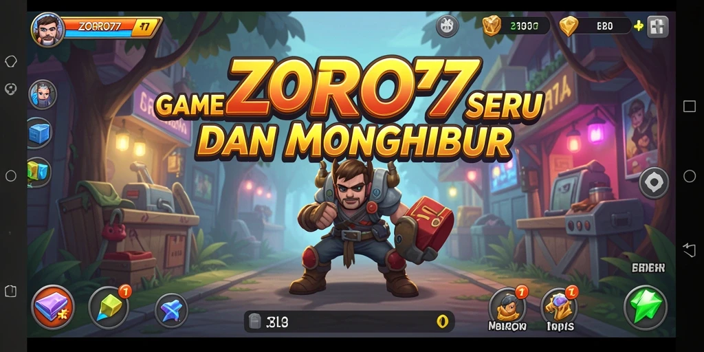 Tampilan gameplay ZORO77 yang menarik dan penuh warna.