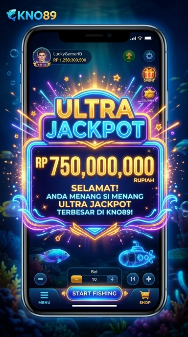 Tampilan utama aplikasi kno89 dengan berbagai pilihan kategori.